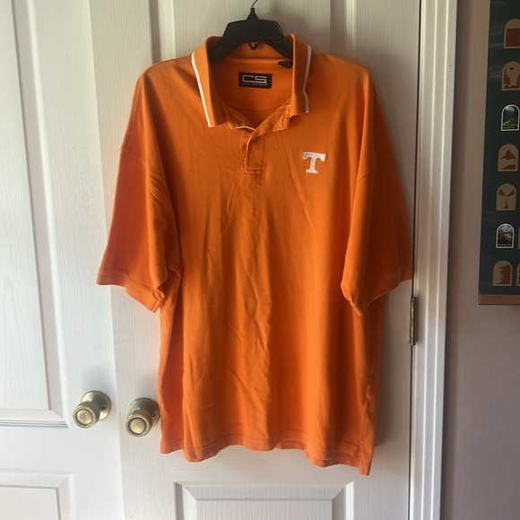 G7 Crable Sportswear Men's Orange Tennessee Polo Shirt - Picture 1 of 3